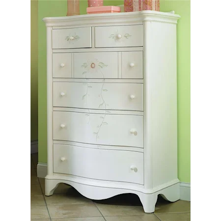 Six Drawer Chest with Hand Painted Details